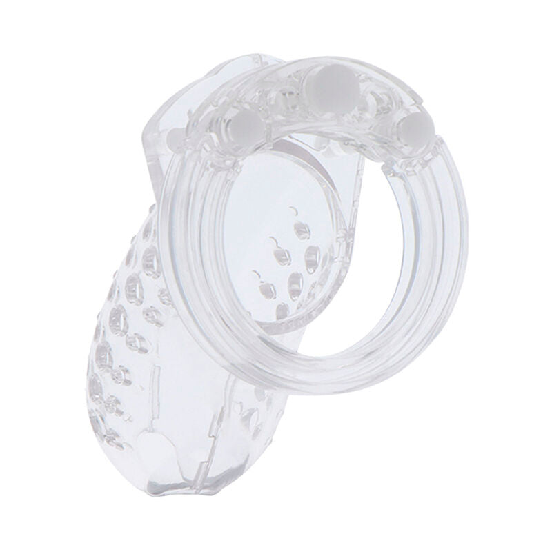 HIDDEN DESIRE - EXTREME TRANSPARENT ADJUSTABLE ACRYLIC CHASTITY COCK CAGE
