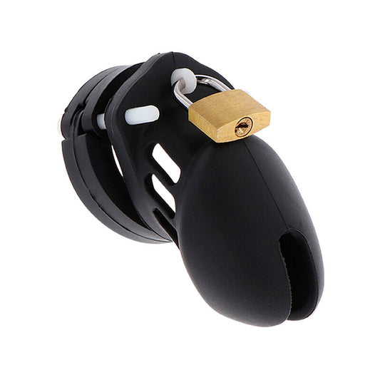 HIDDEN DESIRE - EXTREME CHASTITY COCK CAGE SILICONE SIZE S BLACK - 1