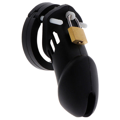 HIDDEN DESIRE - EXTREME CHASTITY COCK CAGE SILICONE SIZE L BLACK - 5