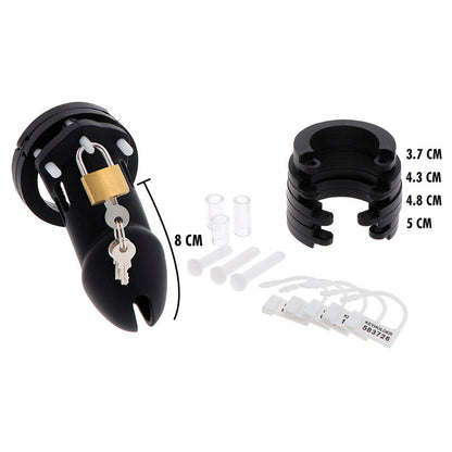 HIDDEN DESIRE - EXTREME CHASTITY COCK CAGE SILICONE SIZE L BLACK - 2