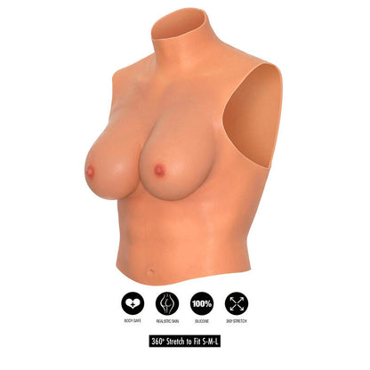 HIDDEN DESIRE - ALTER EGO WEARABLE BREAST SHIRT E-CUP FLESH - 4