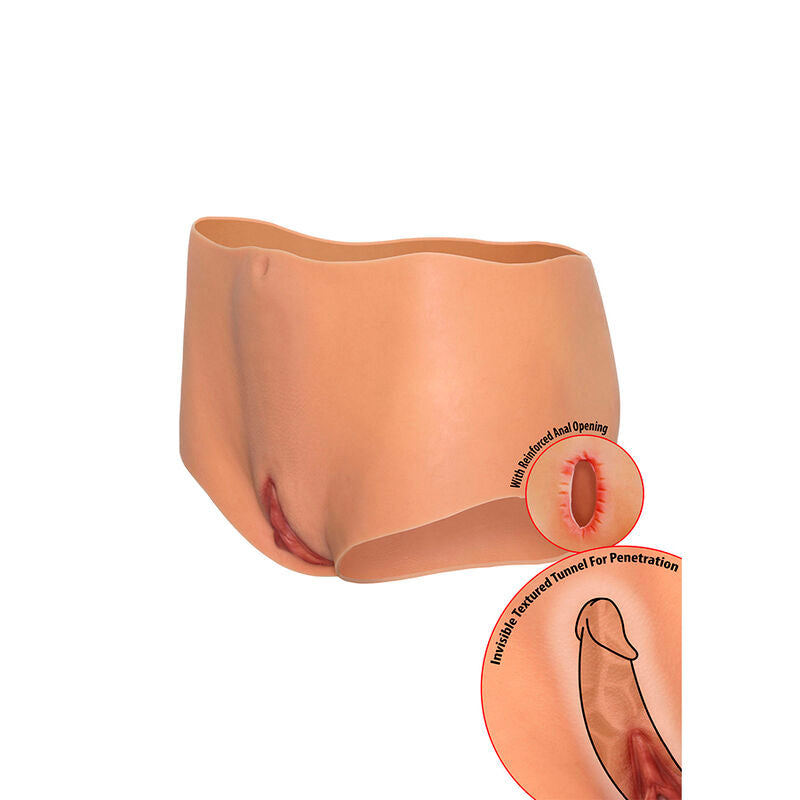 HIDDEN DESIRE - ALTER EGO OPEN VAGINA AND ASS MID-WAISTED FLESH PANTYHOSE