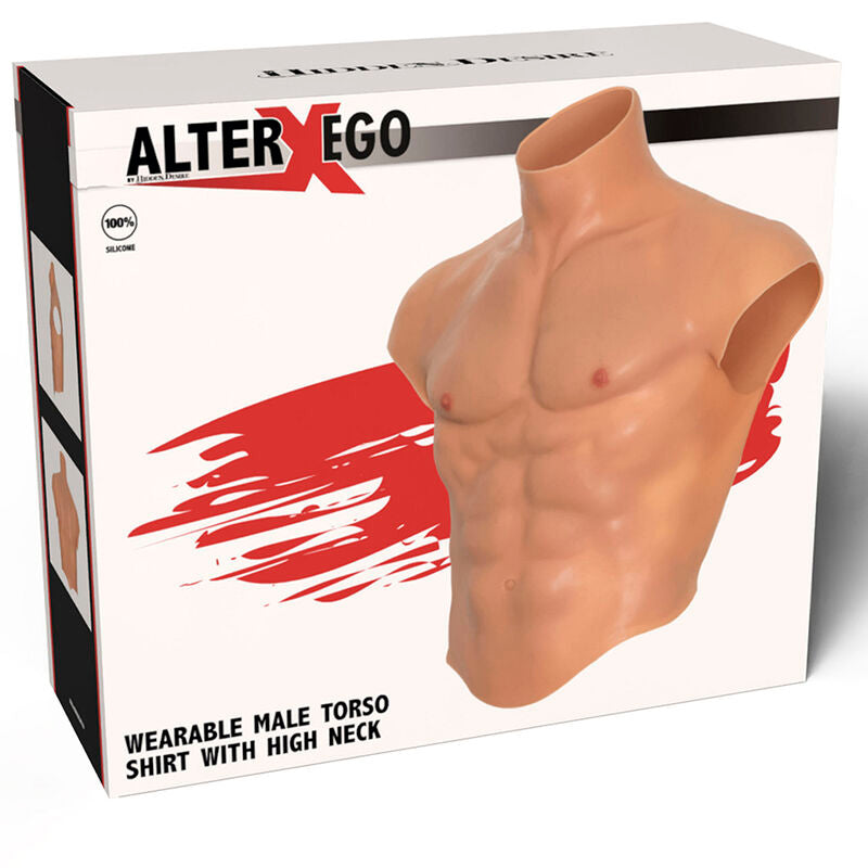 HIDDEN DESIRE - ALTER EGO SILICONE MALE TORSO SHIRT WITH ABS FLESH - 3