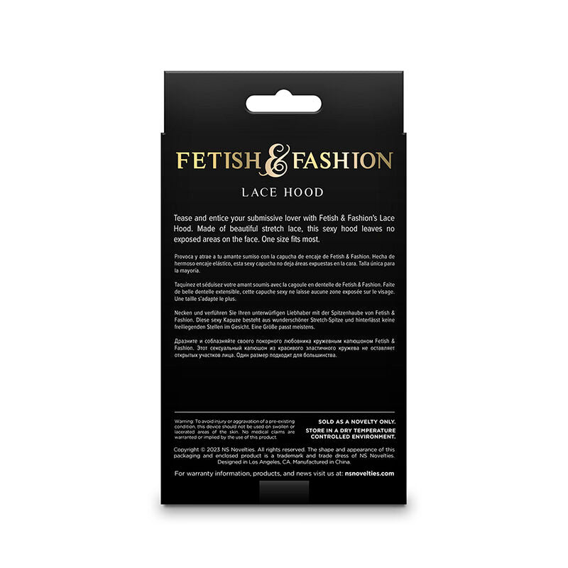 NS NOVELTIES - FETISH & FASHION LACE HOOD WHITE - 1