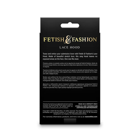 NS NOVELTIES - FETISH & FASHION LACE HOOD WHITE - 1