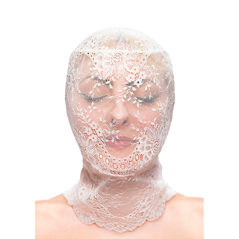 NS NOVELTIES - FETISH & FASHION LACE HOOD WHITE - 2