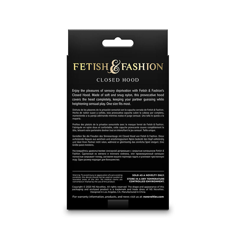 NS NOVELTIES - FETISH &amp; FASHION WHITE NYLON CLOSED HOOD