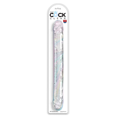 KING COCK - DOUBLE TROUBLE DOUBLE DILDO 46 CM CLEAR - 4