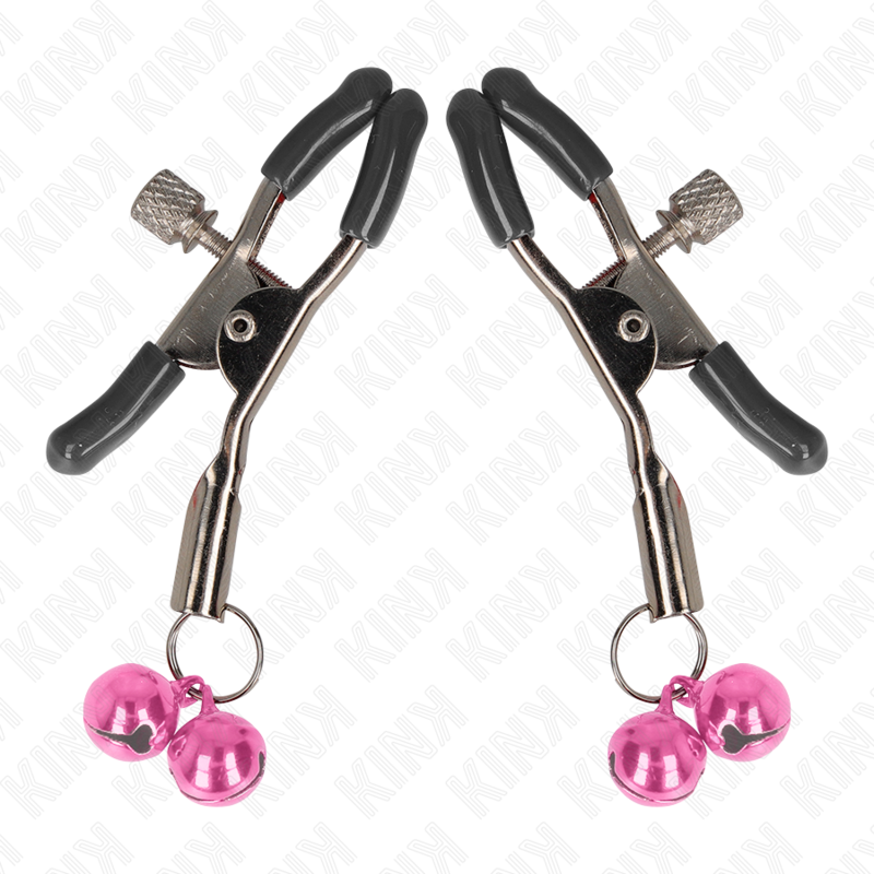 KINK - PINK DOUBLE BELL NIPPLE CLAMP 6CM