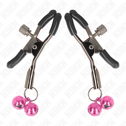 KINK - PINK DOUBLE BELL NIPPLE CLAMP 6CM