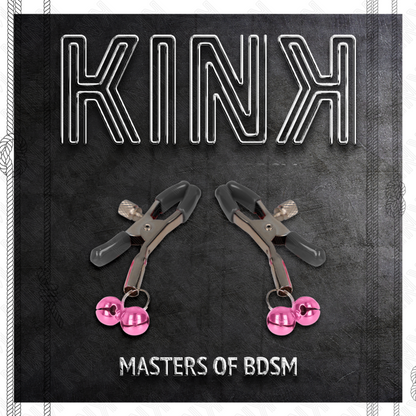 KINK - DOUBLE BELL NIPPLE CLAMP PINK 6 CM - 2