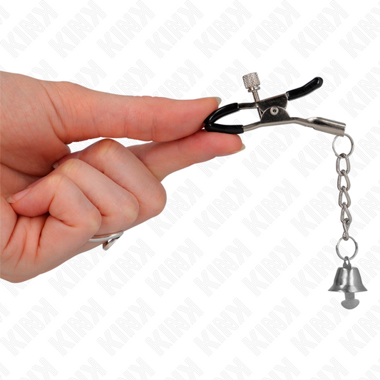 KINK - SILVER BELL PENDANT NIPPLE CLAMPS 6 CM - 1