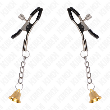 KINK - GOLD BELL PENDANT NIPPLE CLAMPS 6 CM - 4