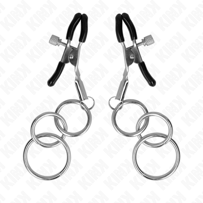 KINK - NIPPLE CLAMP WITH 3 O-RINGS 6 CM