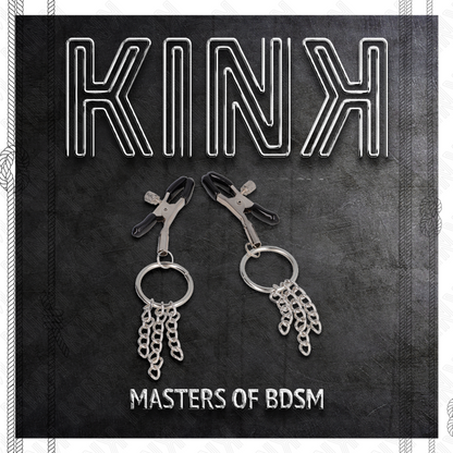 KINK - O RING NIPPLE CLAMP AND LITTLE CHAIN SILVER 6 CM - 3
