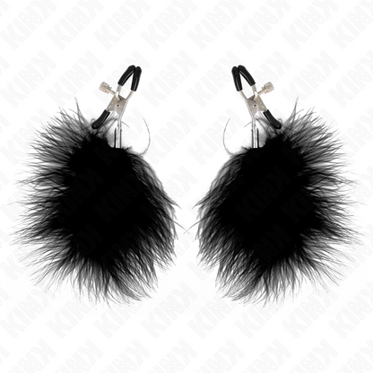 KINK - FEATHER NIPPLE CLAMP BLACK 7 CM - 3