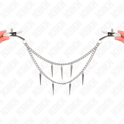 KINK - NIPPLE CLAMPS WITH SPIKES CHAINS 30 CM - 4