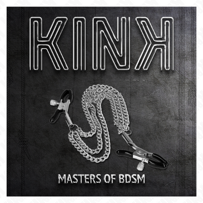 KINK - NIPPLE CLAMPS WITH 3 SILVER CHAINS 20/23/28 CM