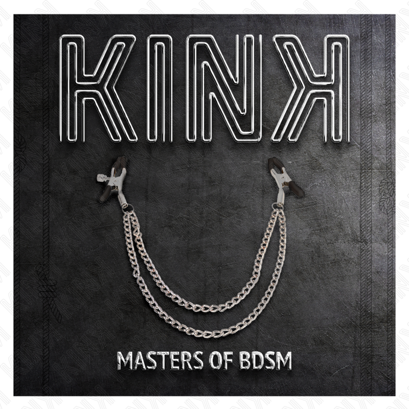 KINK - NIPPLE CLAMPS WITH 2 THICK SILVER CHAINS 20/23 CM