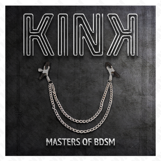 KINK - NIPPLE CLAMPS WITH 2 THICK SILVER CHAINS 20/23 CM