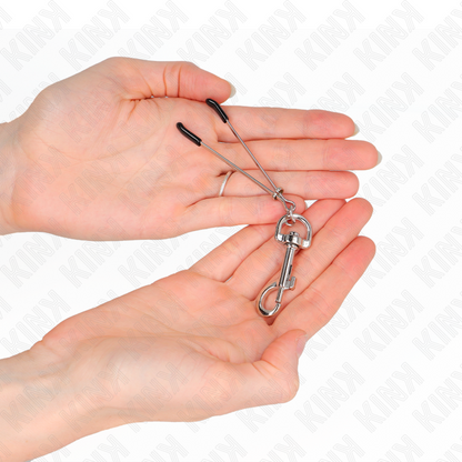 KINK - THIN HOOK NIPPLE CLAMP SILVER 7 CM - 2