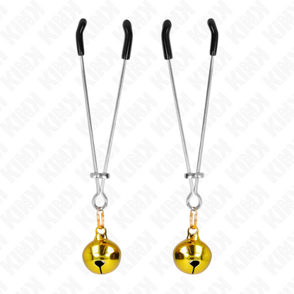 KINK - THIN BELL NIPPLE CLAMPS GOLD 7 CM - 2