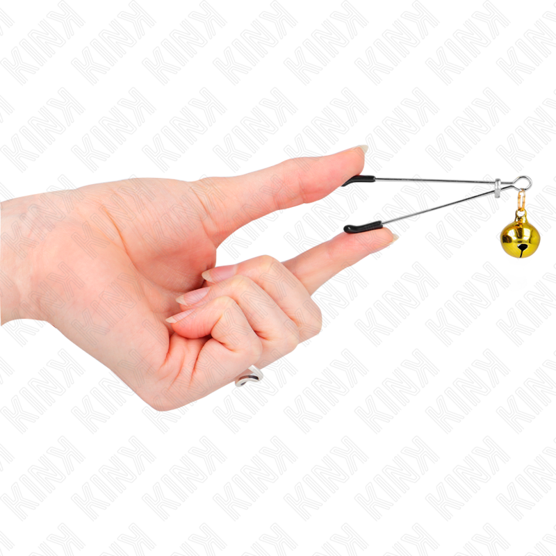 KINK - 7 CM GOLD THIN BELL NIPPLE CLAMPS