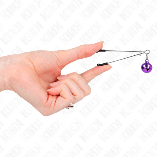 KINK - THIN BELL NIPPLE CLAMPS PURPLE 7 CM - 1