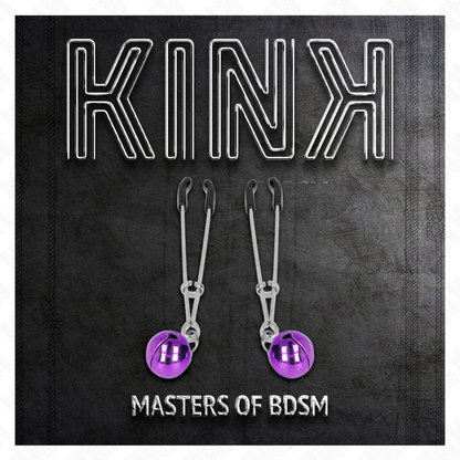 KINK - THIN BELL NIPPLE CLAMPS PURPLE 7 CM - 2