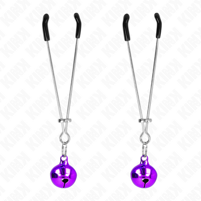 KINK - THIN BELL NIPPLE CLAMPS PURPLE 7 CM - 4