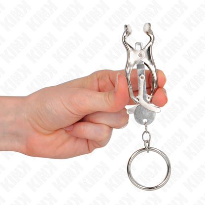 KINK - SILVER JAPANESE CLOVER O-RING NIPPLE CLAMPS