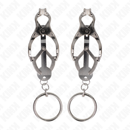 KINK - O-RING JAPANESE CLOVER NIPPLE CLAMPS SILVER - 2