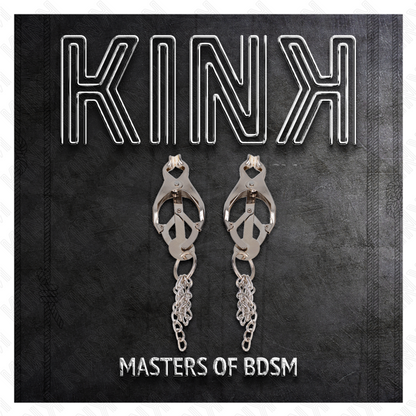 KINK - JAPANESE CLOVER NIPPLE CLAMPS WITH LITTLE CHAINS SILVER - 4