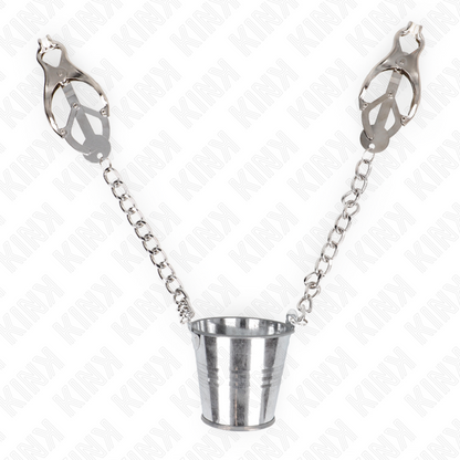 KINK - NIPPLE CLAMPS WITH A BUCKET SILVER - 4