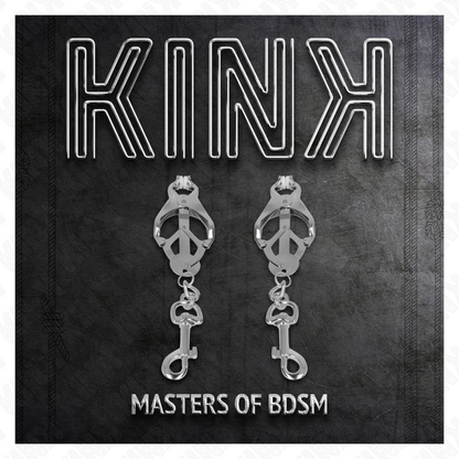 KINK - JAPANESE CLOVER NIPPLE CLAMPS WITH HOOKS SILVER - 2