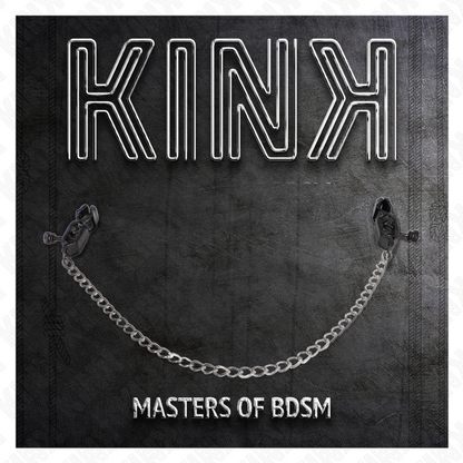 KINK - SILVER FLAT CHAIN ​​NIPPLE CLAMPS 30CM