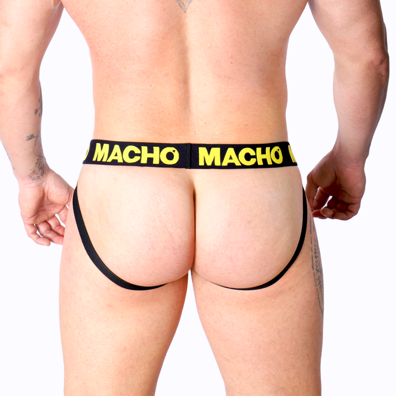 MACHO - MX25A JOCK JAUNE LYCRA S