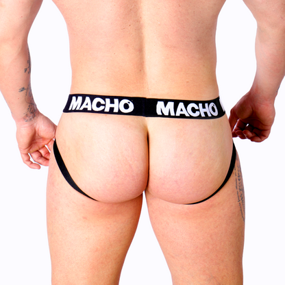 MACHO - MX27GR LEATHER JOCK GREY BEIGE XL