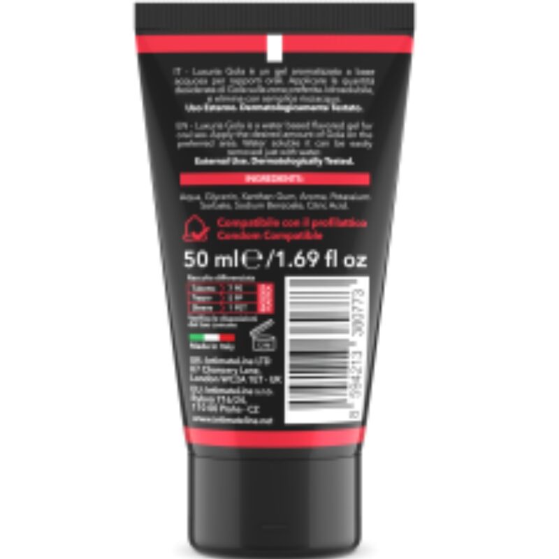 INTIMATELINE LUXURIA - STRAWBERRY FLAVOUR ORAL SEX GEL 50 ML