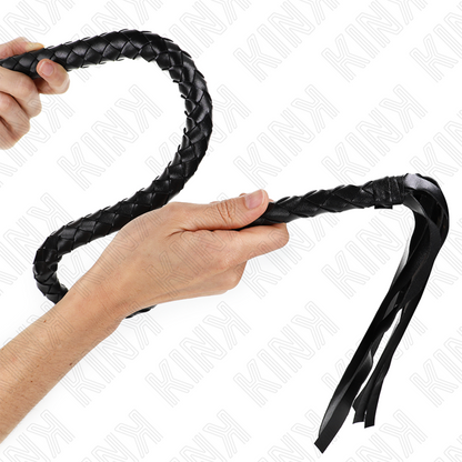 KINK - SNAKE WHIP WITH BLACK HAND RING 65 CM - 2