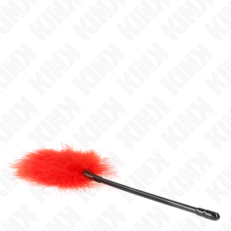 KINK - RED TICKLE FEATHERS USED FOR BONDAGE KIT 27CM