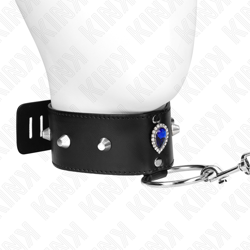 KINK - NECKLACE 65 CM WITH STRAP WITH BLUE DIAMONDS ADJUSTABLE 36-43 CM X 5 CM - 3