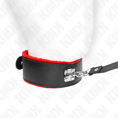 KINK - NECKLACE WITH BELT 116 CM WITH RED LEATHER STRAP ADJUSTABLE 40-48 CM X 6 CM - 3