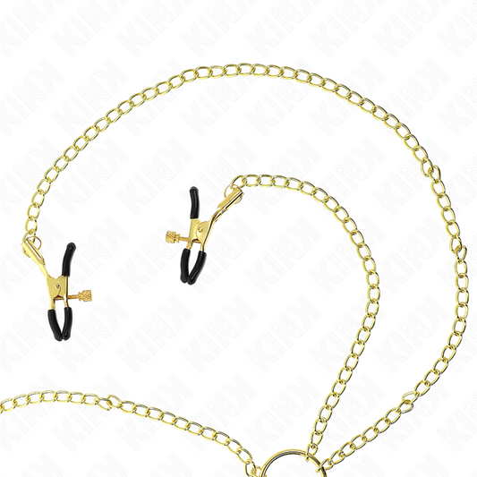 KINK - 4 NIPPLE AND CLIT CLAMPS ADJUSTABLE GOLD - 1