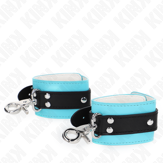 KINK - PREMIUM LOCKABLE WRIST RESTRAINTS BLACK / BLUE ADJUSTABLE 21-28 CM X 5.5 CM - 1