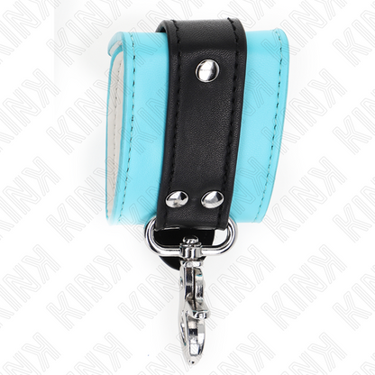 KINK - PREMIUM LOCKABLE WRIST RESTRAINTS BLACK / BLUE ADJUSTABLE 21-28 CM X 5.5 CM - 4