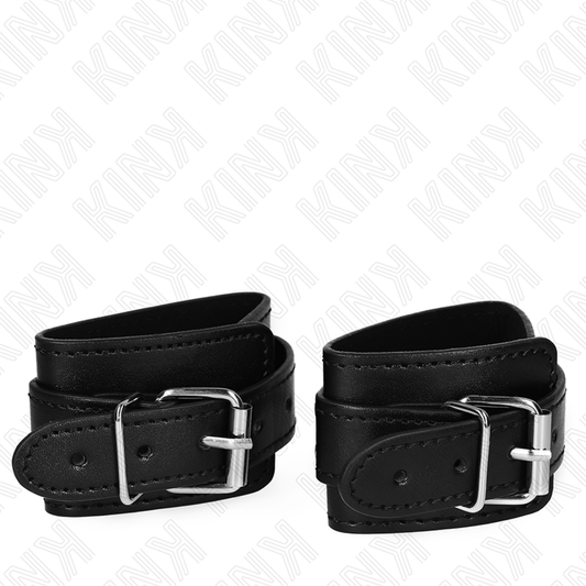 KINK - LOCKABLE DUNGEON WRIST RESTRAINTS BLACK ADJUSTABLE 21-28 CM X 5.5 CM - 1