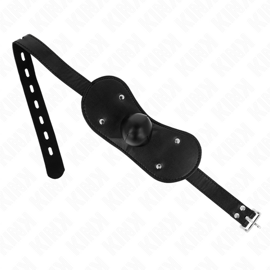 KINK - BALL GAG MOUTH MASK WITH LOCK ADJUSTABLE 42-60 CM - 1