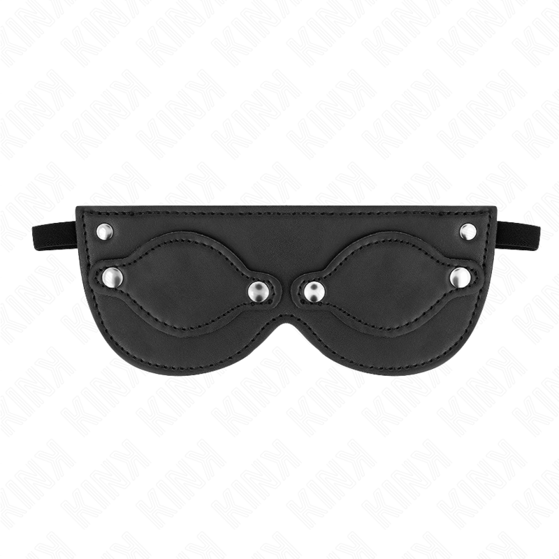 KINK - LEATHERETTE MASK WITH DETACHABLE EYE COVERS 22 x 9 CM - 1