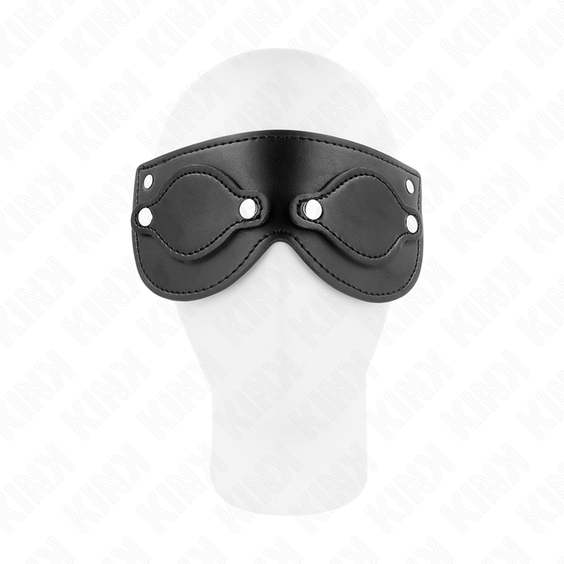 KINK - LEATHERETTE MASK WITH DETACHABLE EYE COVERS 22 x 9 CM - 2
